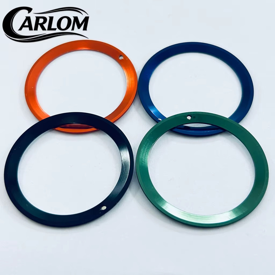 Carloms Lünettenring Aluminium, Schwarz, 38mm, Uhrenzubehör - Bild 2