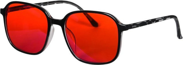 SHINU Korrektionsbrille, rectangular, full rim, unisex, red, orange - Bild 1