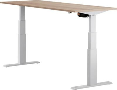 Schäfer Shop Select Schreibtisch ERGO-T elektrisch höhenverstellbar Eiche/weißaluminium B/T/H: 180 x 80 x 64-130 cm - Bild 1