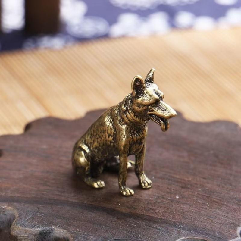 Yiran Furniture Heulender Hund als Ornament aus Messing in Gold für dein Home Decor - Bild 3