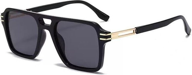SNQP Sonnenbrille, Doppelsteg, square, Unisex, Kunststoff, Vollrand, transparent, black - Bild 1