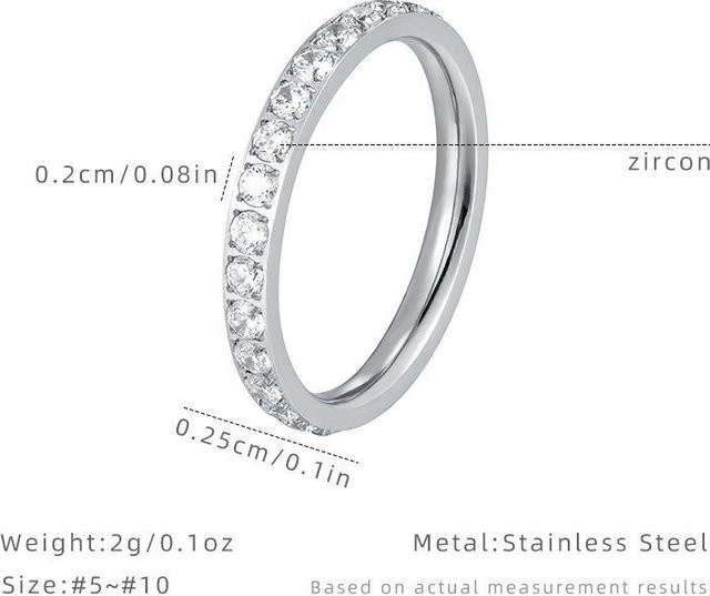 The Red Sun Ring, Vollzirkon, silber, Damen - Bild 1