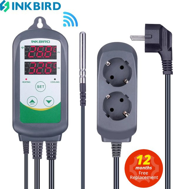Inkbird Digitaler Temperaturregler ITC-308 & 308WIFI mit Doppelrelais für Heizung und Kühlung, EU-Stecker - Bild 1