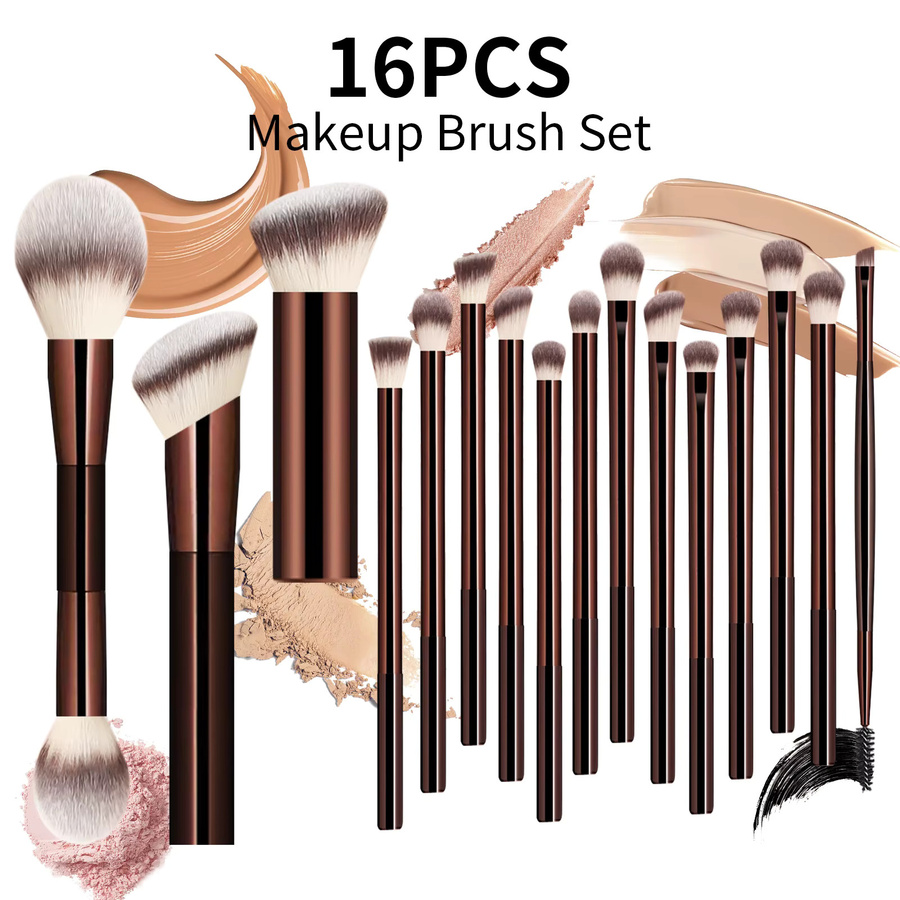 Ronshadow Make-up-Pinsel-Set, 16-teilig, Unisex - Bild 3