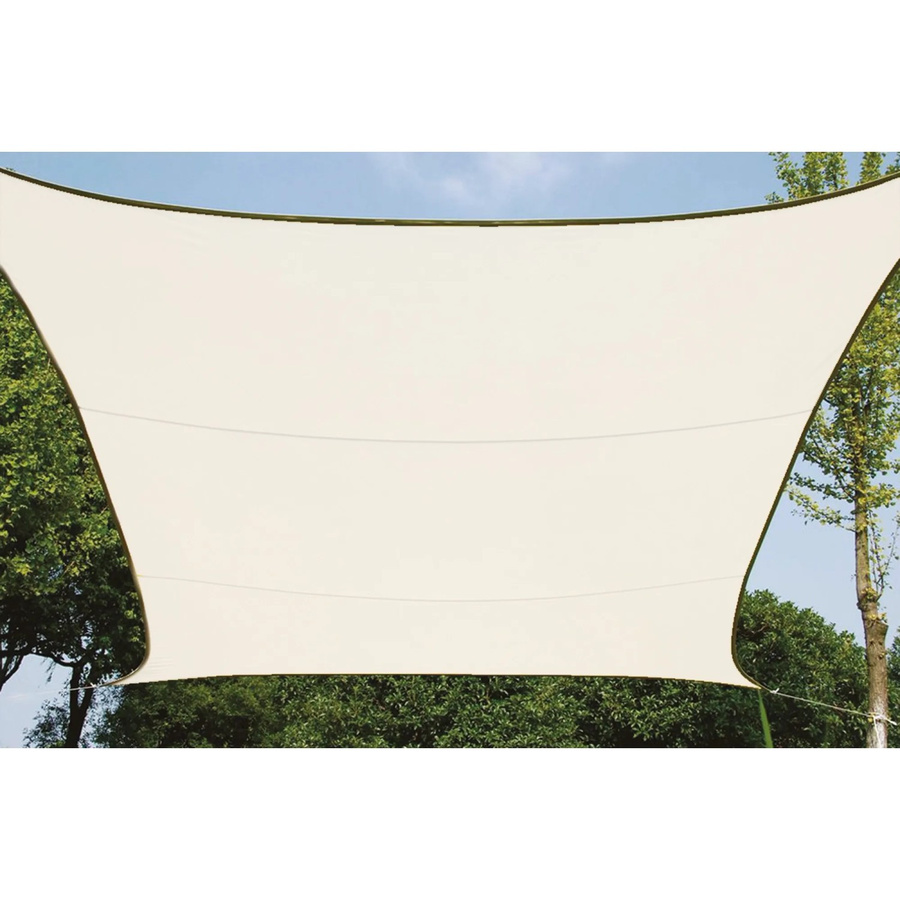 Perel Sonnensegel rechteckig aus Polyester in Creme, B: 400 cm, T: 300 cm - Bild 2