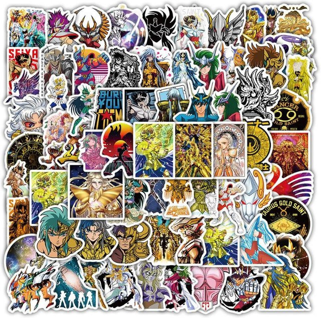 Bandai Saint Seiya Anime-Aufkleber, 101-teiliges Set, bunt - Bild 1