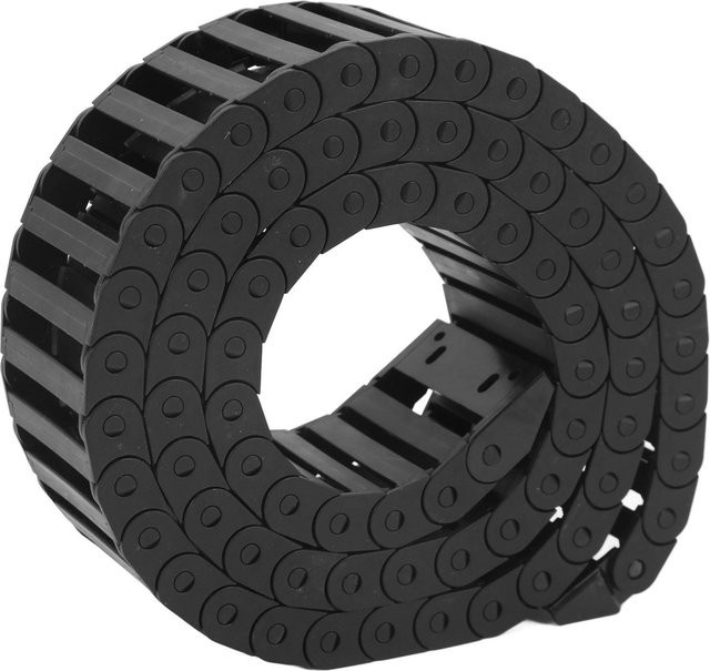 Schwarze Nylon Schleppkette aus PA66 für CNC-Maschinen, Länge: 1 m - Bild 1