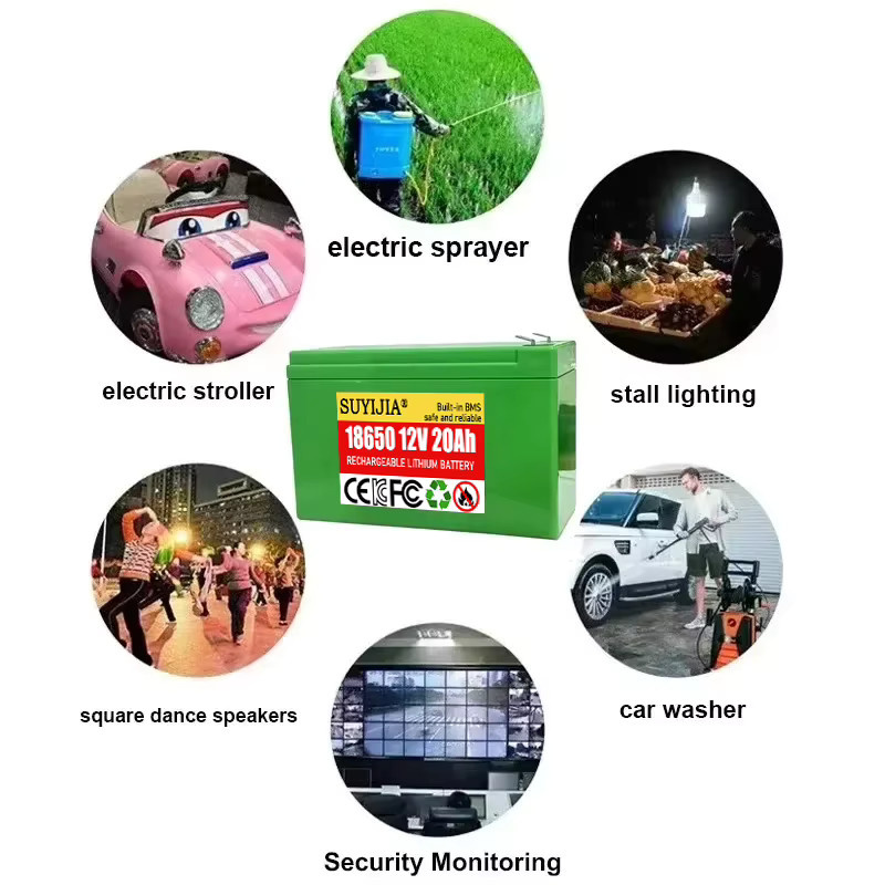 SUYIJIA 18650 Lithium-Batterie Akku mit 12 V Ladegerät für Solarspeicher und elektrische Beleuchtung - Bild 2