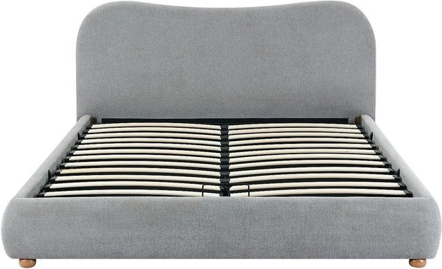 Vente-unique Bett Vanari mit Bettkasten in Lichtgrau, Breite: 141 cm, Höhe: 95 cm, Tiefe: 215 cm - Bild 1