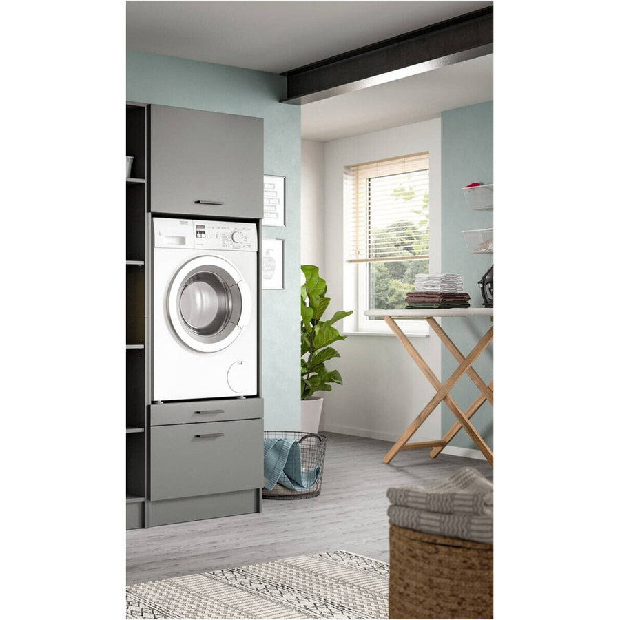 Waschmaschinenumbauschrank Free von xonox.home in Anthrazit Matt, B/H/T: 66 x 196 x 68 cm - Bild 3