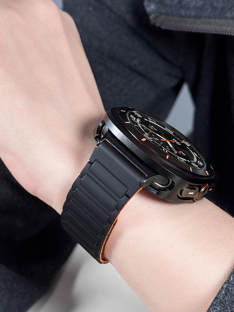LCAPLE Uhrenarmband Silikon, Schwarz, Samsung Galaxy Watch 8 Classic, Unisex - Bild 1