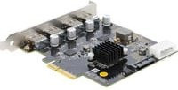 Delock USB-Erweiterungskarte PCIe x4 auf 4 x USB-A 10 Gbps Dual Channel, Schwarz - Bild 1
