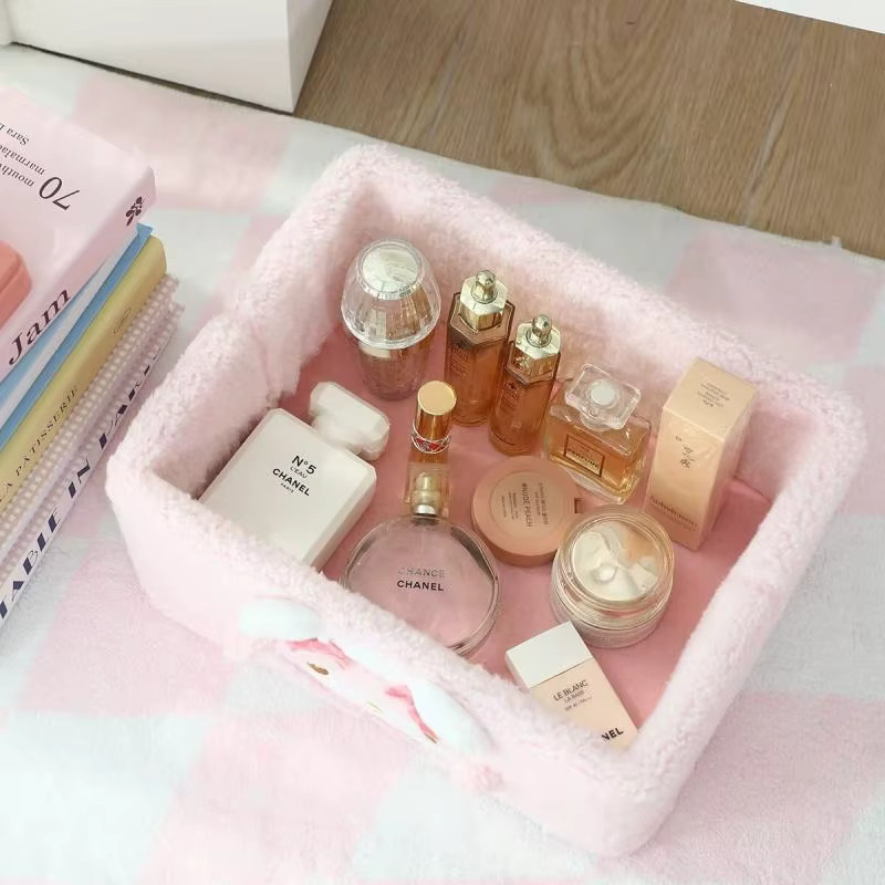 Sanrio Hello Kitty My Melody Schreibtisch-Aufbewahrungsbox in Pink mit mehreren Fächern für Kosmetik, Schmuck und Schreibwaren - Bild 1
