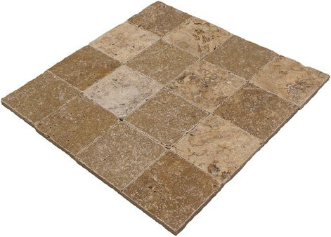 WOHNRAUSCH Wand- und Bodenfliese Keona Brown in Braun/Beige, Naturstein-Optik, matt und getrommelt, B: 10 cm, T: 10 cm, H: 1 cm - Bild 1