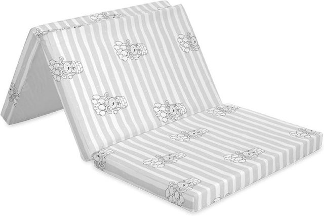 Lorelli Babymatratze Classic faltbar aus Schaumstoff in Grau, B/T/H: 120 x 60 x 5 cm mit waschbarem Bezug - Bild 1