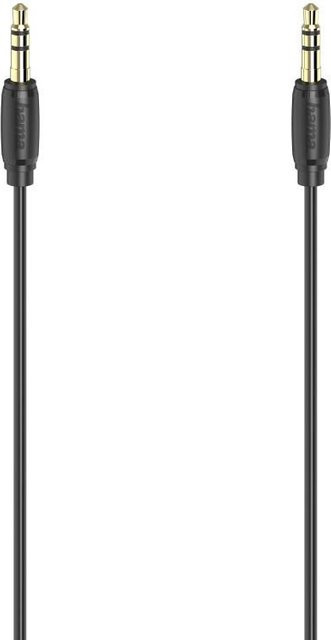 Hama Stereo Audio-Kabel mit 3,5 mm Klinkenstecker, vergoldet und ultradünn, Schwarz, 1,5 m - Bild 1