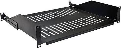 VALUE 19 Zoll Einschub Fachboden 2 HE Schwarz Tiefe: 40 cm - Bild 1
