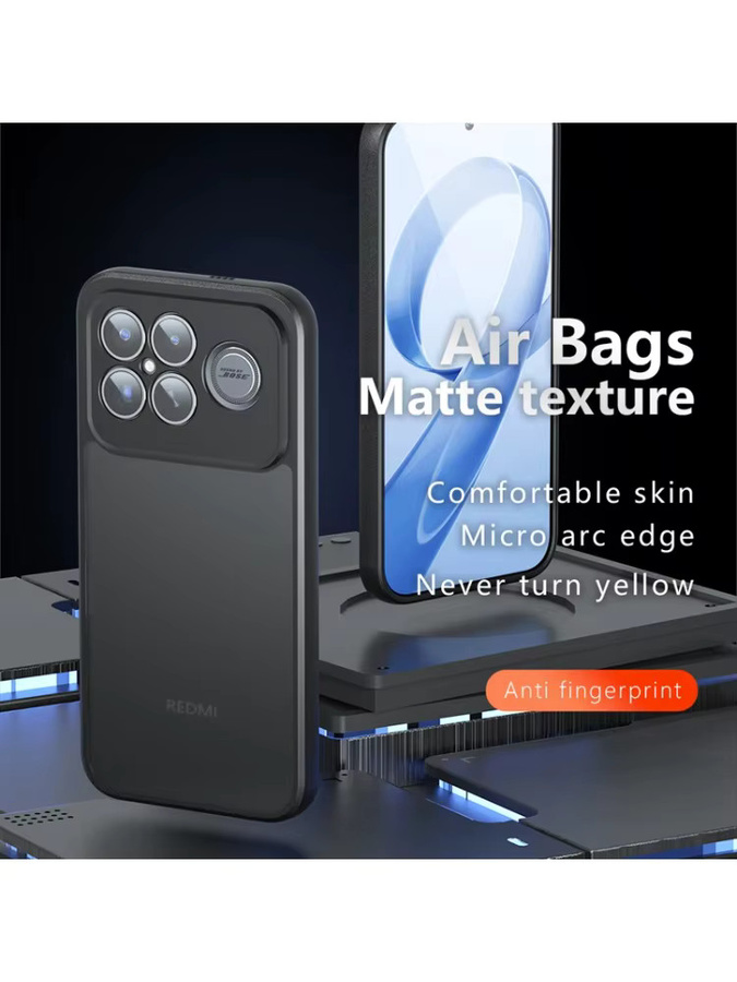 Stoßfeste Schutzhülle für Xiaomi Poco F8 und F7 Pro Ultra aus PC und TPU, mattiert und transluzent, Schwarz oder Transparent - Bild 7