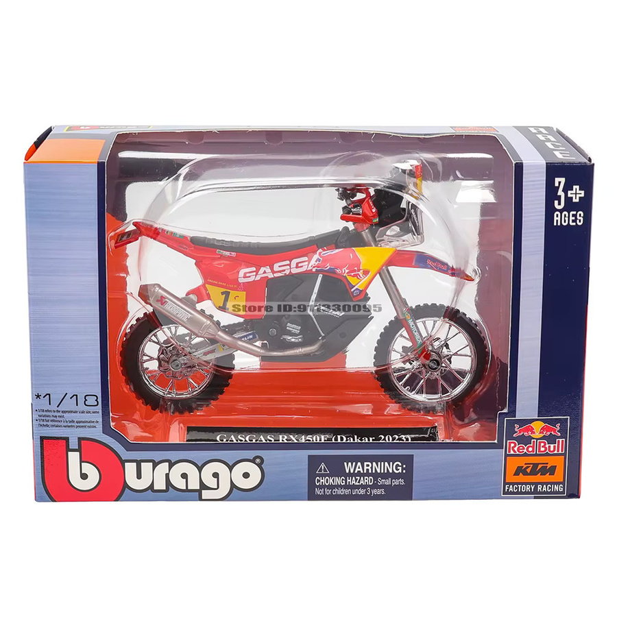 Bburago GASGAS BMW RX450F R Rally, Modell Motorrad, 1:18, ab 3 Jahren - Bild 3