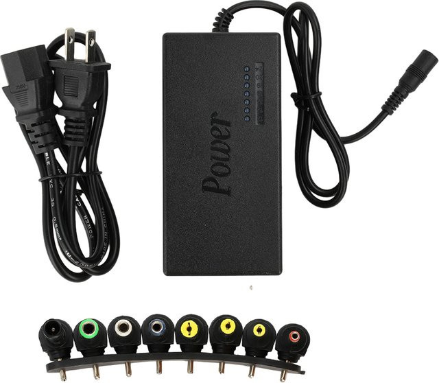 Gaqqee Universal Laptop Netzteil 96W mit einstellbarer DC 12-24V Schnittstelle, Schwarz - Bild 1