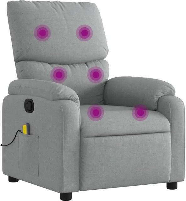 vidaXL Massagesessel Modell 7 in Hellgrau aus Stoff mit Armlehnen - Bild 1