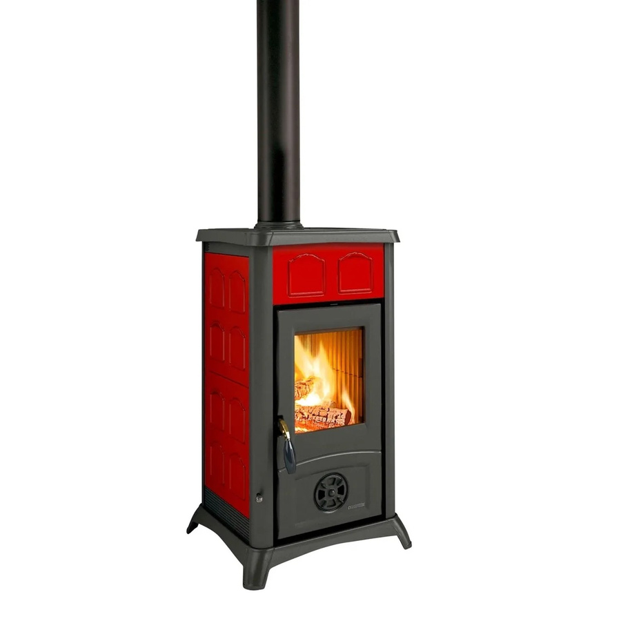 Firefix Kaminofen Gemma in Bordeauxrot mit 6 kW Leistung und Energieeffizienzklasse A+ - Bild 2