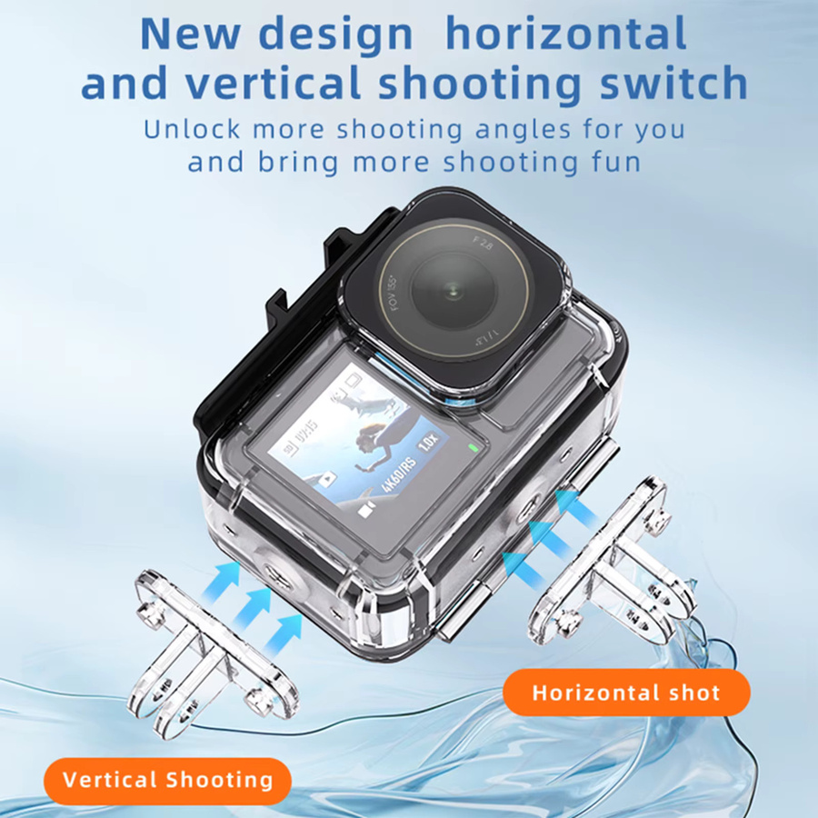 Sheingka Wasserdichtes Unterwasser-Tauchgehäuse für DJI OSMO Action 3, 4 und 5 Pro in Transparent - Bild 2