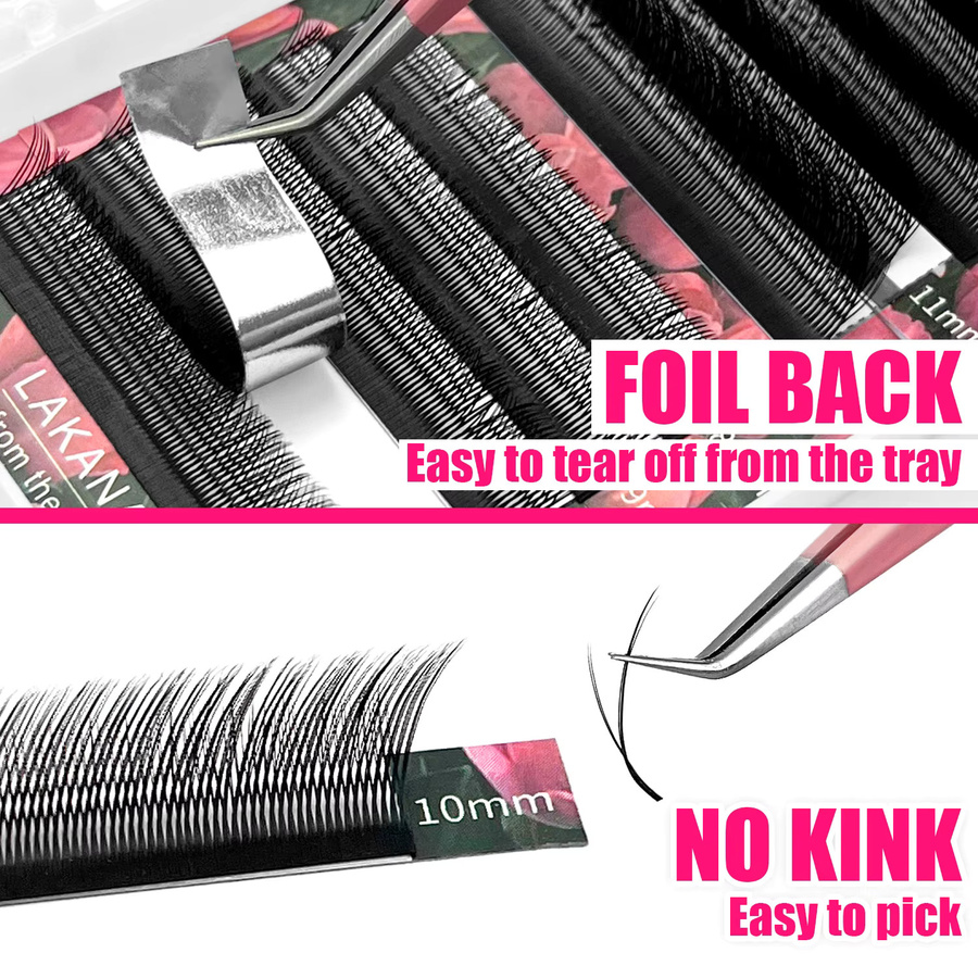 LAKANAKU Fox YY Lashes Volumen-Wimpernverlängerungen, Black, Unisex - Bild 3