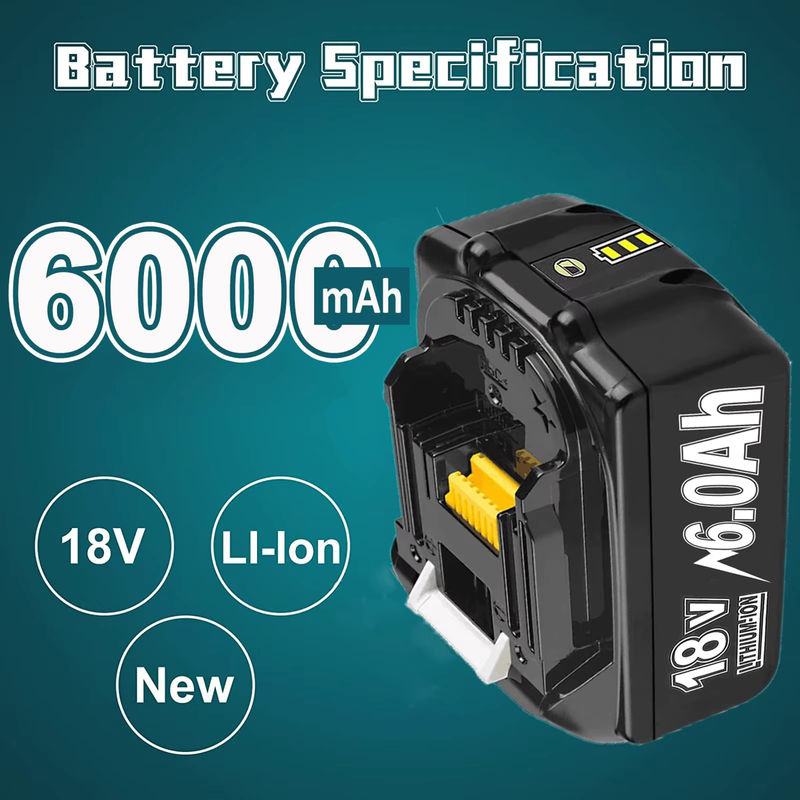 Makita Ersatzakku 18V 6,0 Ah für BL1830 BL1860 BL1850 BL1840B in Schwarz - Bild 2