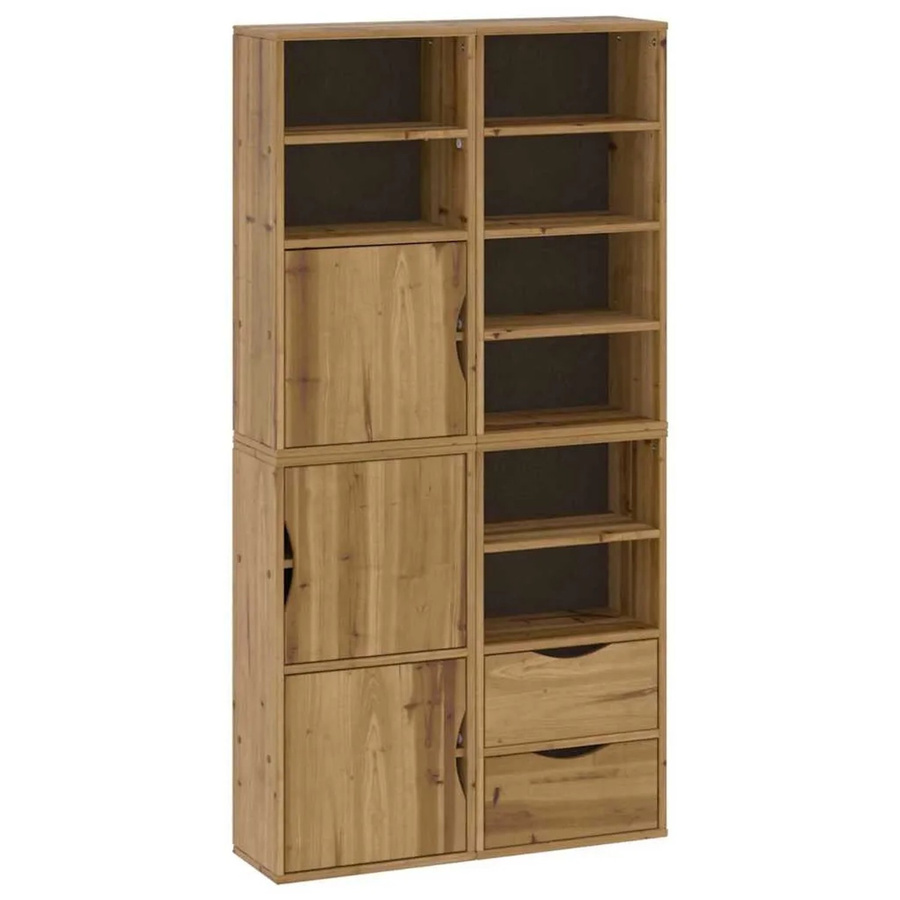 vidaXL ODDA Beistellschränke 4er-Set aus Massivholz Kiefer in Braun, B/T/H: 40 x 24 x 79 cm - Bild 2
