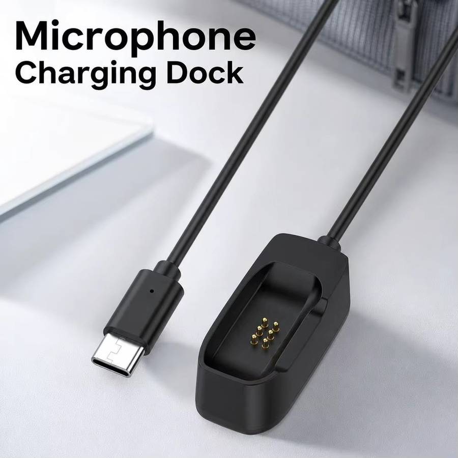 DJI Magnetische Ladestation für Mic Mini 2 und Mic 3 Sender in Schwarz mit Ladekabel Adapter Zubehör - Bild 2