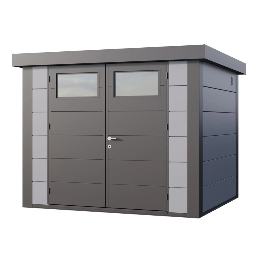 Telluria Gerätehaus Classico aus Stahl in Grau, B/T/H: 288 x 258 x 219 cm - Bild 2