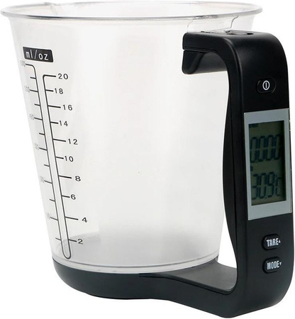 Oudun Digitale Küchenwaage mit Messbecher und LCD-Display, 1000 g Kapazität, 600 ml Volumen