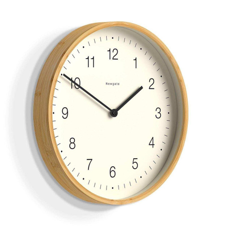 Newgate Mauritius Wanduhr aus Bambus in Beige und Weiß, rund, Durchmesser: 38 cm