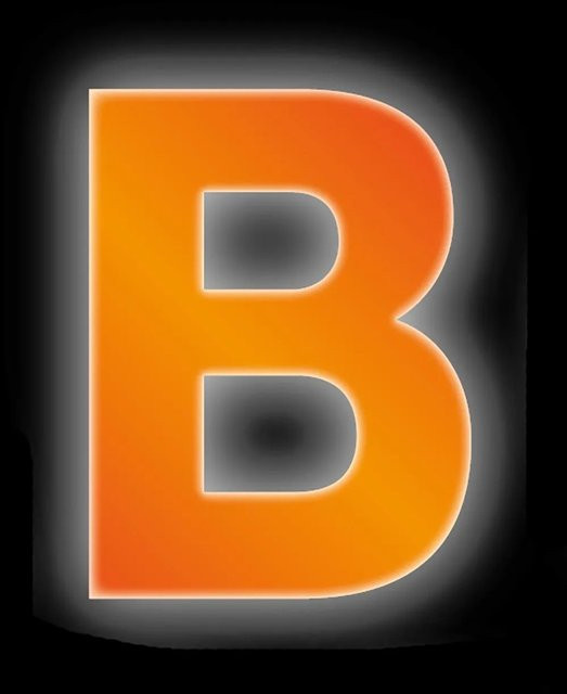 Conacord Klebebuchstabe B Reflektierend in Orange, Höhe: 8 cm - Bild 1