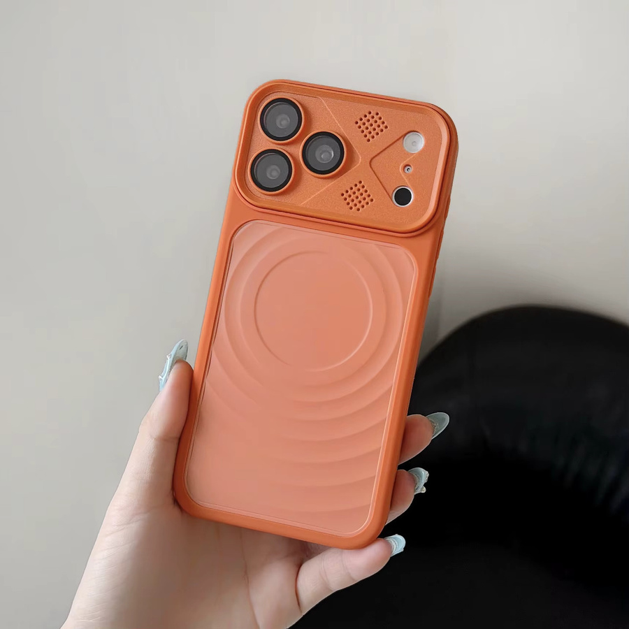 RPKKS Handyhülle mit Wasserwellen-Muster und großem Fenster für iPhone 17 16 15 14 Plus 13 12 11 Pro Max, MagSafe kompatibel, magnetischer Bumper-Schutz, Farbe: Weiß - Bild 2