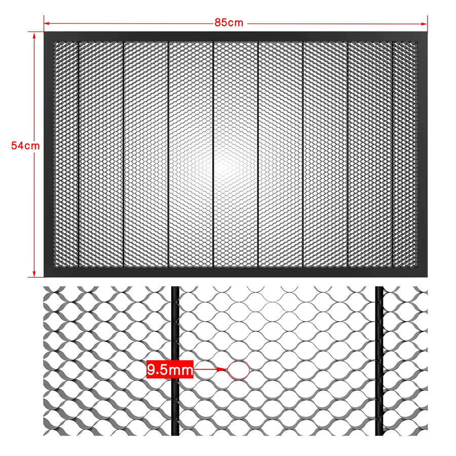 NEJE Aluminium Wabenplatte für Laser Gravur und CNC-Logo Markierung, B: 85,0 cm, T: 54,0 cm - Bild 2