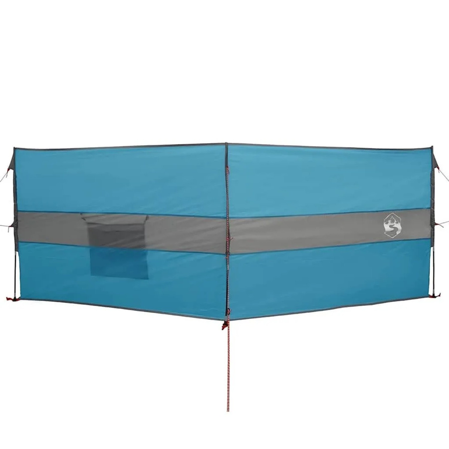 vidaXL Camping-Windschutz Blau, wasserdicht aus Polyester und Glasfaser, B: 344 cm, H: 120 cm - Bild 2