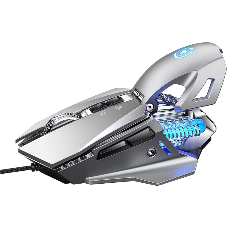 YINDIAO E-Sport Gaming-Maus mit RGB-Beleuchtung in Grau, kabelgebunden mit 200–7200 DPI für PC und Laptop - Bild 5