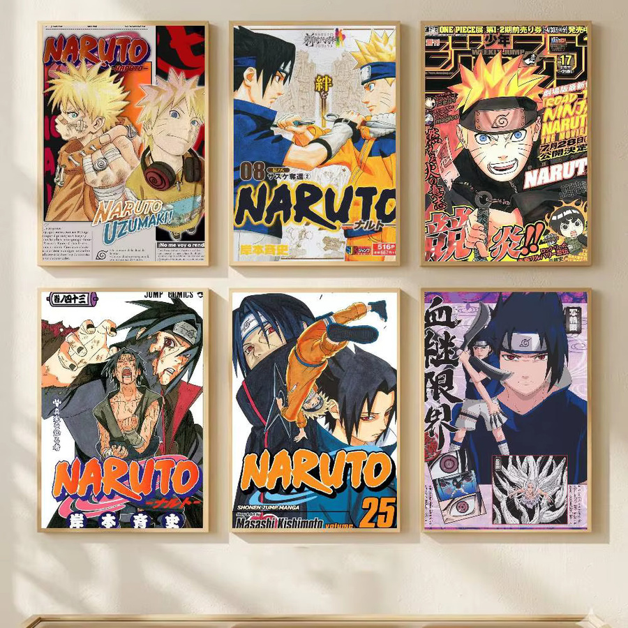 Minimalistisches Naruto Poster als dekorative Grafik in Mehrfarben für deine Wanddekoration - Bild 1