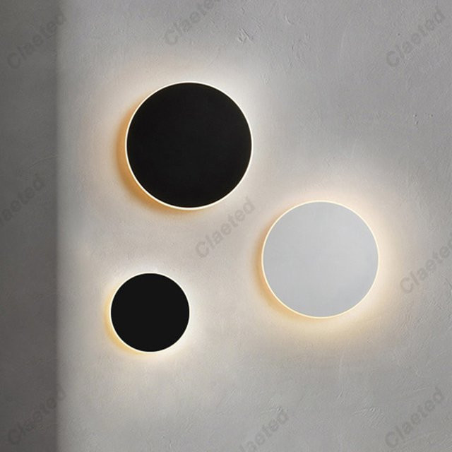 Claeted Nordic Rund LED Wandlampe mit Touch-Dimmer und Bewegungssensor, Durchmesser: 30 cm - Bild 1