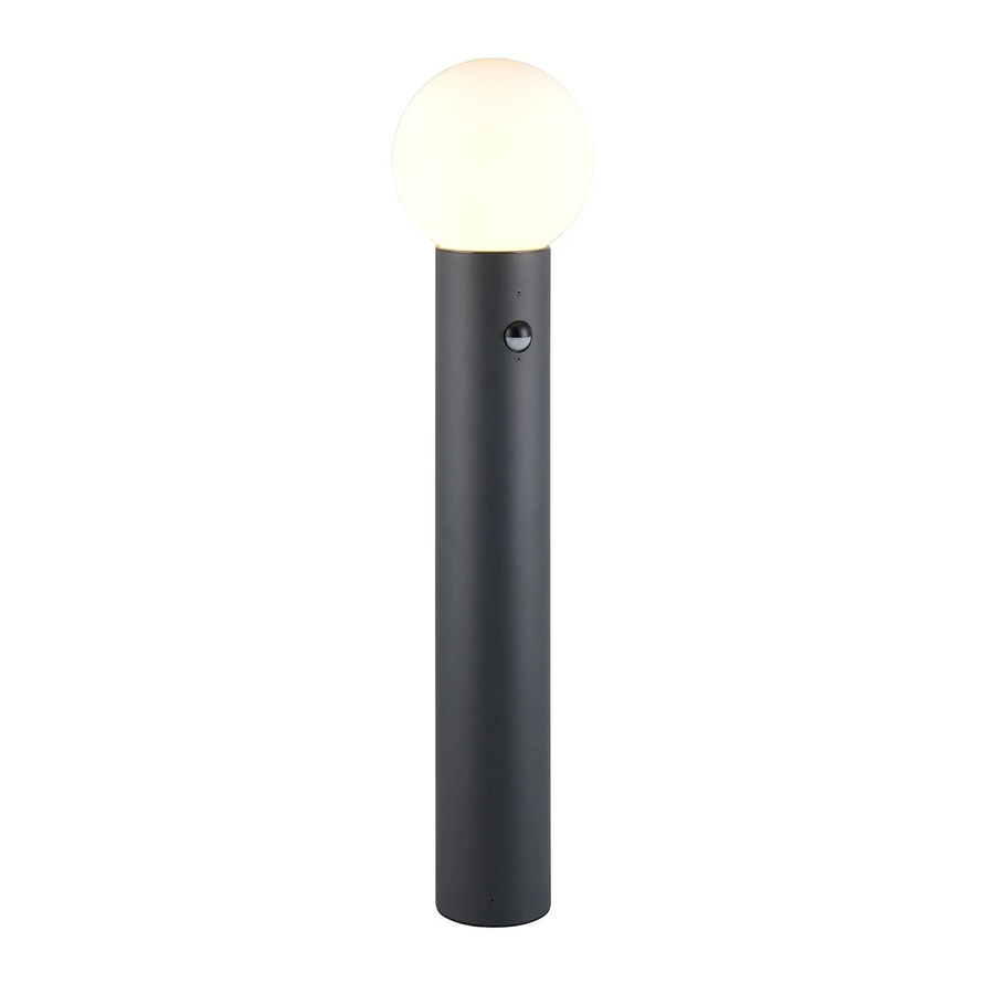Trio LED-Pfosten Mures Anthrazit mit Bewegungssensor aus Aluminium und Glas, Höhe: 80 cm, Durchmesser: 18 cm - Bild 2
