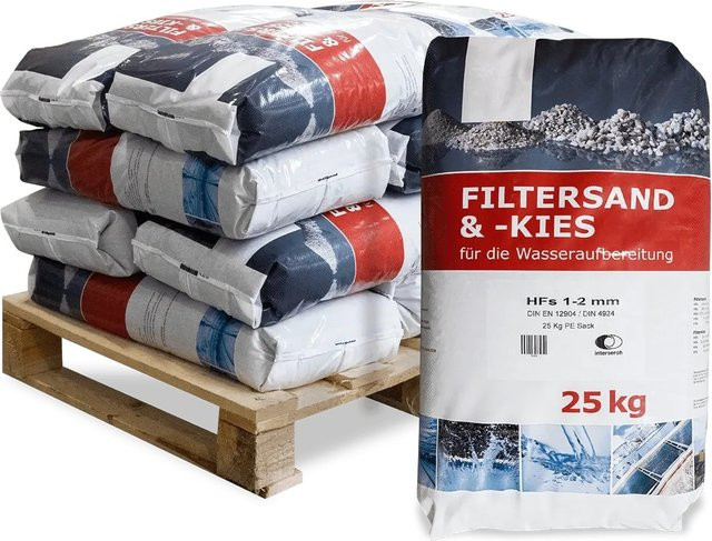 Wolff & Müller Quarzsand für Sandfilteranlagen, 12 x 25 kg (Gesamtgewicht 300 kg) - Bild 1