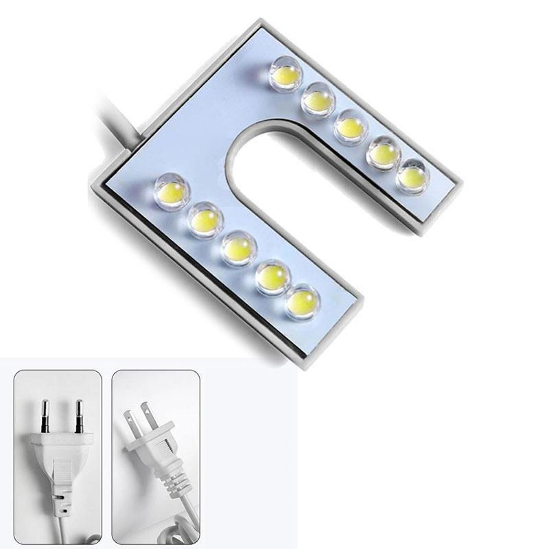 NATAWA Magnetische LED Arbeitsleuchte in U-Form, Industrielle Nähmaschinenleuchte mit 10 LEDs, Grau - Bild 3