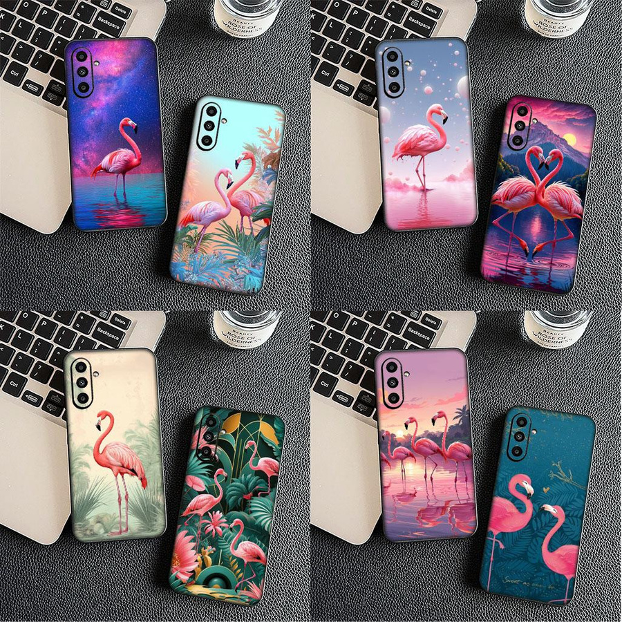 Handyhülle Flamingo und Blumen Design für Samsung Galaxy A56 5G A55 A53 A52 A36 A33 A32 A31 A30 A26 A20 A14 A12 A10 in Multicolour - Bild 4