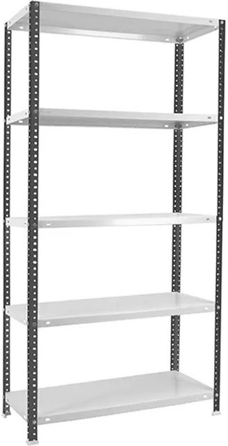 PROREGAL Schraubregal Panda in Anthrazit-Weiß, H x B x T: 180 x 90 x 50 cm - Bild 1