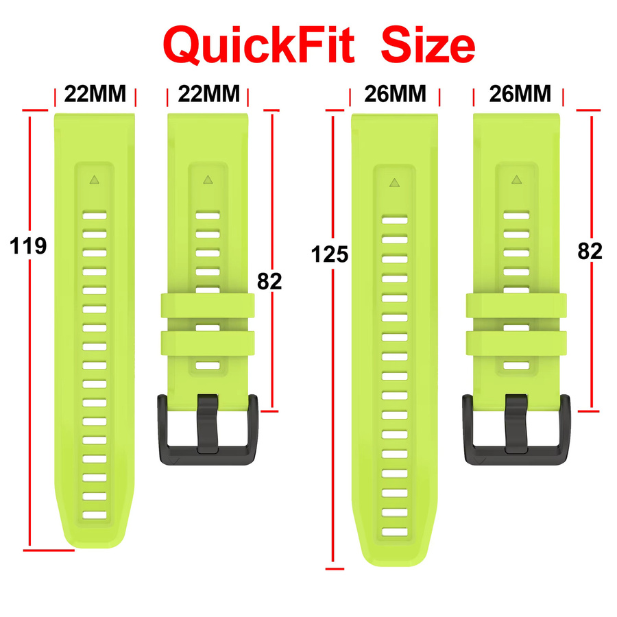 LENNIK Uhrenarmband Silikon, QuickFit, 26 mm, 22 mm - Bild 2