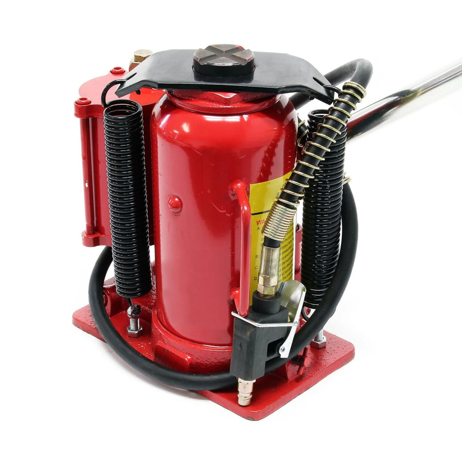 Wiltec Hydraulischer Stempelwagenheber 12T Pneumatisch in Rot aus Stahl - Bild 2