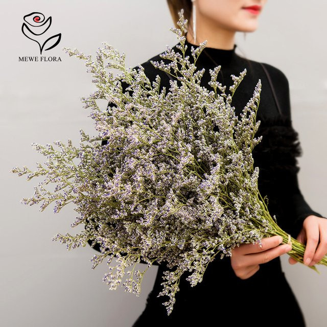 Natürlicher getrockneter Limonium Lover Grass Zweig zur Dekoration für Hochzeiten und Valentinstag von YN HI FLOWER ENJOY YOUR LIFE - Bild 1