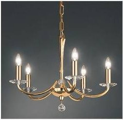 Brumberg Pendelleuchte Gold mit E14 Glühlampe - Bild 1